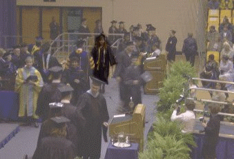 Linda receives her Bachelor's Degree in Psychology