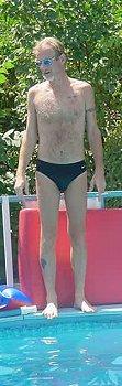 mIkIE in his black speedo